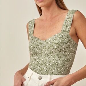Reformation Hester Top in Juniper